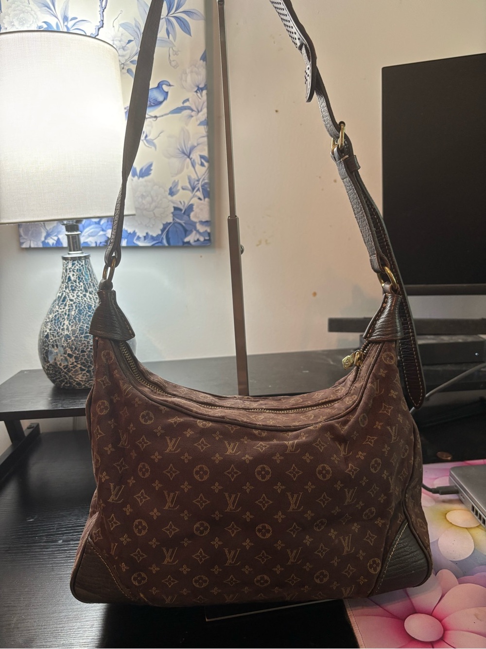 Authentic Louis Vuitton Monogram Mini Lin Boulogne 30